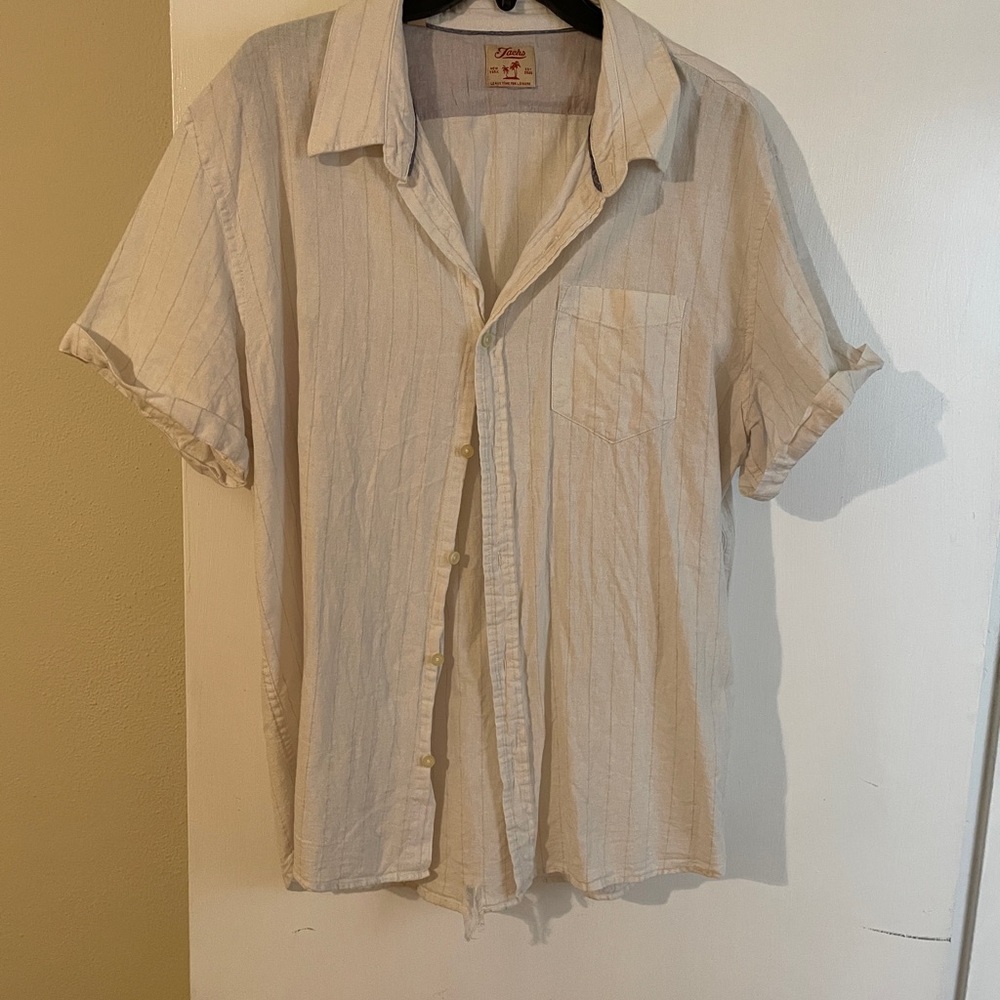 Jachs Cream Casual Button Down Shirt